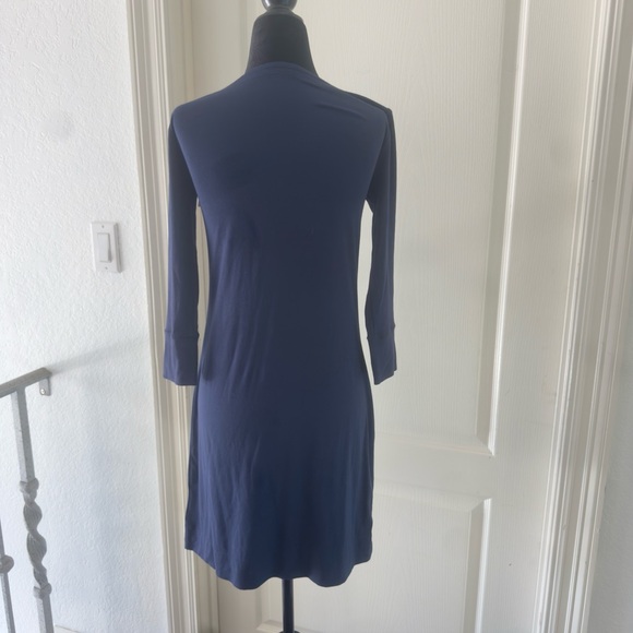 NWT Lilly Pulitzer True Navy 3/4 Sleeve Sophie Dress UPF 50+ - Picture 3 of 6